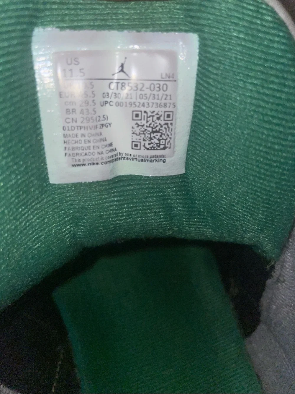 Jordan 3 Pine Green